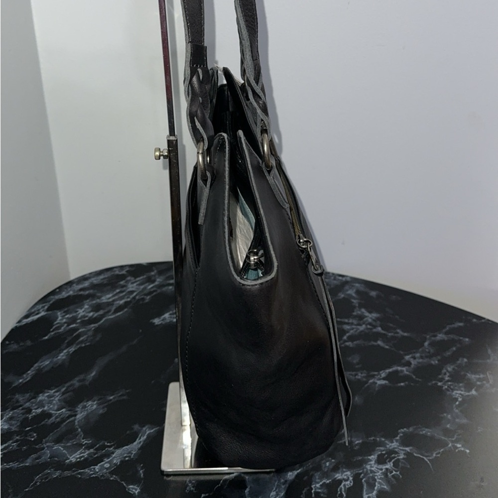 The Sak Handbag Sierra Leather Black Shopper Shoulder Bag AUTHENTIC NWT - Picture 5 of 12